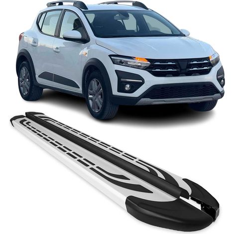 Marchepieds Latéraux pour Dacia Sandero Stepway 2021-2025 Aluminium Gris (1/5)