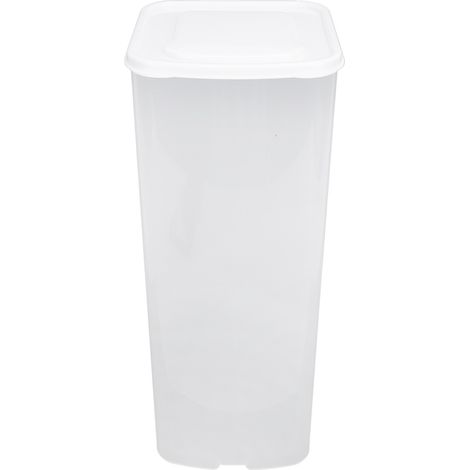 Boîte de rangement multifonctionnelle en plastique transparent, peu encombrante et avec couvercle, idéale pour le pain, les sandwichs, les toasts, les frites, les noix et les en-cas. (1/5)