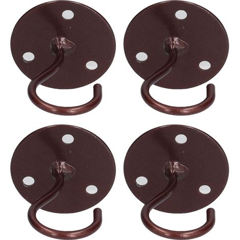 4 Crochets Muralux Plafond Solides en Fer pour Mangeoires Oiseaux, Lanternes et Pots de Fleurs (1/5)