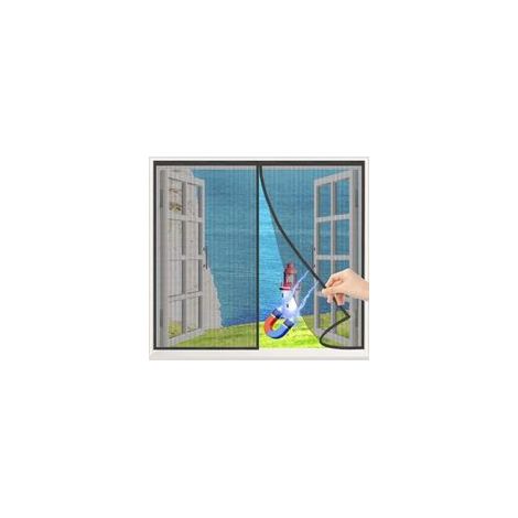 Mosquitera magnética para ventana, 100x130cm, con malla precisa, no requiere perforación, silenciosa y con cierre automático.