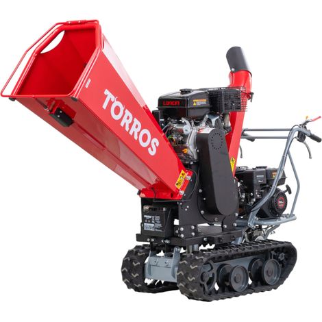 Torros – Broyeur de végétaux thermique 15CH 420cc – Capacité de coupe 120mm – Démarrage électrique – Tracteur à chenilles 300kg – RHK122 (1/5)