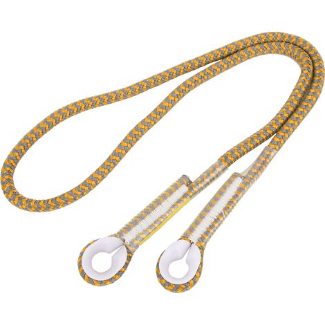 Mousqueton d'escalade professionnel, sangle de protection œil-à-œil, corde de rappel 100 cm (Jaune 100 cm) (1/5)