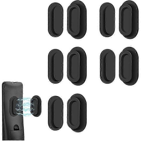 Ensemble de 6 supports magnétiques pour télécommandes, compatibles avec les téléviseurs, ventilateurs et climatiseurs. Supports autocollants pour une fixation murale pratique. (1/5)