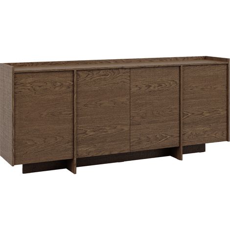 Buffet Japandi mit 4 Türen, Dunkles Holzoptik, 200.1cm
