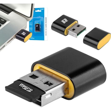 Lector de tarjetas Mini Micro SD Rebel Comp R60 USB 2.0 de 480 Mb/s (1/5)