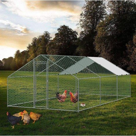 Bc-elec - RA-362 Pollaio da esterno  3x6x2m, recinto in rete metallica per galline, pollame, struttura in acciaio zincato 25x0,65mm