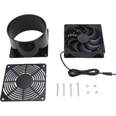 Ortviai Ventilateur d’Évacuation Solaire ABS 12 cm pour Cuisine, Serre et Poulailler – Silencieux & Écoénergétique