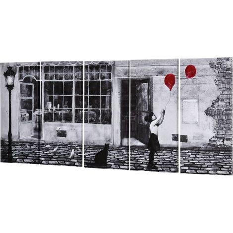 Tampon du tissu enfants 80x40cm 5 pièces bois pin vernis eau noir blanc rouge