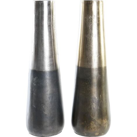 Vase dkd home decor 15,5 x 15,5 x 49,5 cm aluminium moderne (2 pièces) (1/3)