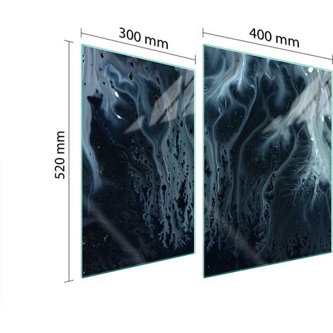 GLASSCHUTZPLATTE FÜR HERD 70x52 MARMOR (1/5)
