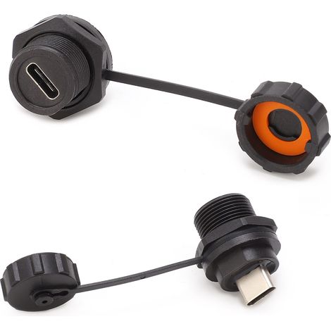 Wasserdichter USB-Anschluss, Gewindebuchse für Einbau in Industriebedarf E10TPC‑TF‑F‑F (1/5)