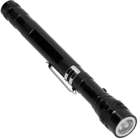 Outil de ramassage magnétique à 3 LED, lampe torche LED télescopique et flexible pour le camping en plein air