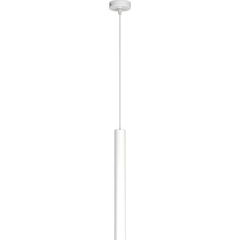 Sospensione Moderna Round Tube Metallo Bianco 1 Luce Gu10 (1/4)