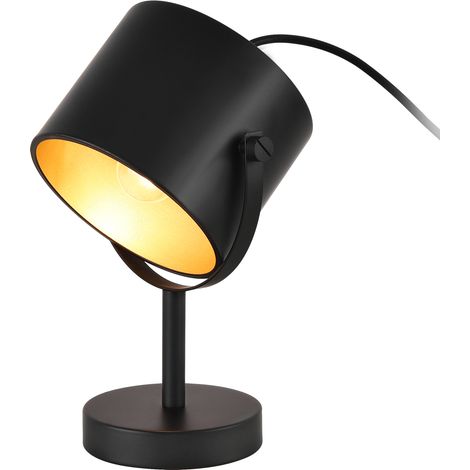 Lámpara de mesa Farstorp 1x E27 metal  25 x 15 x 19 cm negro [lux.pro]