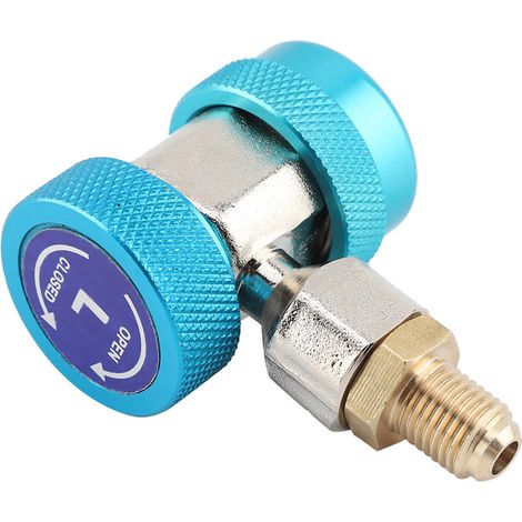 R134A Hoch-/Niederdruck-Schnellanschluss für Klimaanlagen – Blue Ball Absaugadapter (1/5)