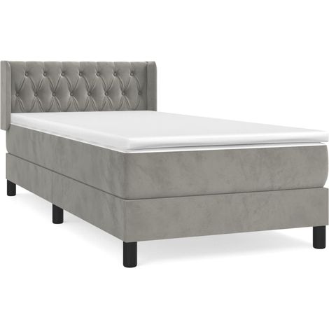Maison Exclusive - Boxspringbett mit Matratze Hellgrau 90x190 cm