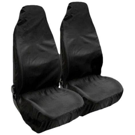 Housses imperméables pour sièges auto universels (pack de 2) 132 X 54cm Noir (1/5)