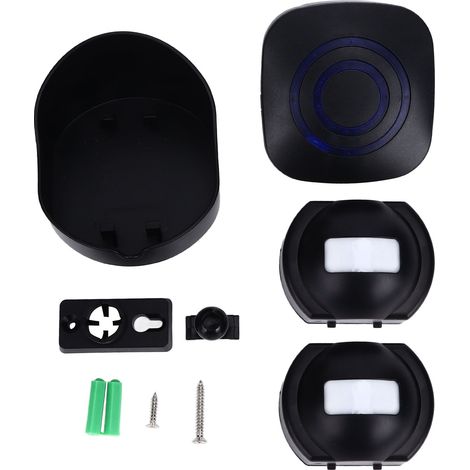 Kit sonnette sans fil intelligente étanche, alarme sécurité maison jardin, 1 alarme 2 détecteurs, 110-240V version US (1/5)