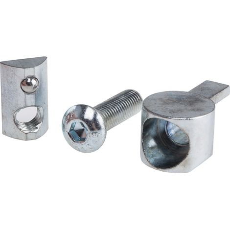 Connecteur universel RS PRO, profilé 40 mm, rainure 8mm en Zinc moulé ( Prix pour Sachet de 10 )