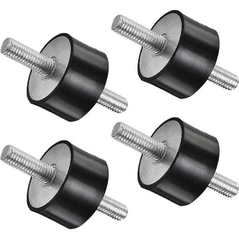 4 Pièces Amortisseur En Caoutchouc M8, Amortisseur En Caoutchouc Anti-Vibration Supports D'isolation, Amortisseur En Caoutchouc Cylindrique, Pour Compresseurs D'air, Moteurs Diesel, Pompes à Eau (1/4)