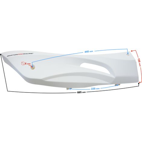 Embellecedor del umbral de la puerta derecha, blanco mate, para Falcon 50 y Falcon 125. (1/2)