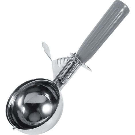Cuillère à glace et fruits en acier inoxydable avec manche plastique, outil de cuisine pratique (7,2 cm) (1/5)