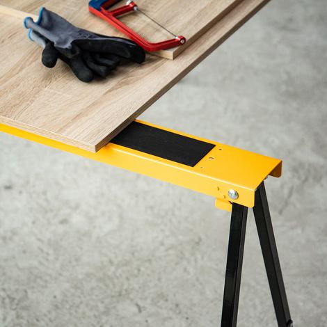 Lot de 2 supports pliables antidérapants orange pour stockage de bûches de bois (1/5)