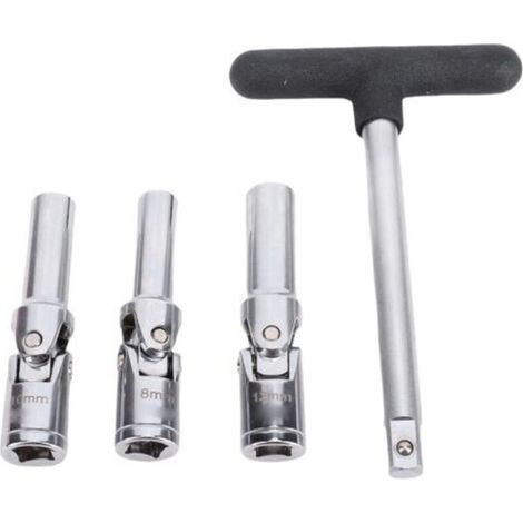 Juego de herramientas para bujías incandescentes Dr. T Bar de 3/8 de pulgada (8 mm, 10 mm, 12 mm) para reparación automotriz - Crezuo (1/4)