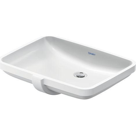 Duravit No.1 lavabo encastré, sans trou pour robinet, avec (1/2)