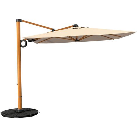 Ampelschirm 300 cm rechteckig, 360° drehbar, UV-Schutz 50+, windstabil (1/5)