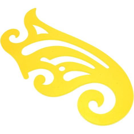 Règle de Couture Bavures Lisse Jaune pour Tissu en Pp Outil de Couture pour Atelier de Tailleur et Usage Domestique (1/5)