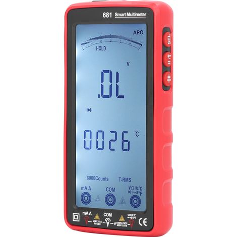 Multimètre sans contact NCV anti-brûlure automatique, multimètre intelligent à écran LCD, voltmètre-ampèremètre (1/5)