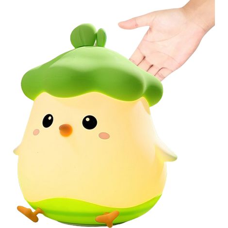Veilleuse poussin en silicone, veilleuse décorative amusante pour chambre d'enfant avec intensité variable, veilleuses décoratives pour chambre d'enfant