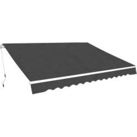 Store banne pliant manuel 600 cm gris anthracite (1/5)