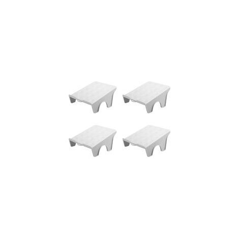 Support à Chaussures Réglables, 4 Pièces Rangement Chaussures Gain de Place, Support de Chaussures Ajustable, pour Armoire, Chaussures(Gris) (1/5)