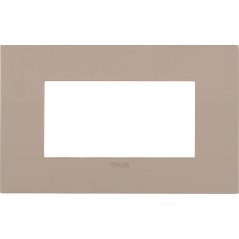 Vimar 19954.32 Placca Arké fit 4 moduli, metallo, tortora