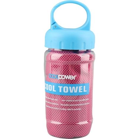 Serviette à effet rafraîchissant super respirante pour l'entraînement sportif (magenta) (1/5)