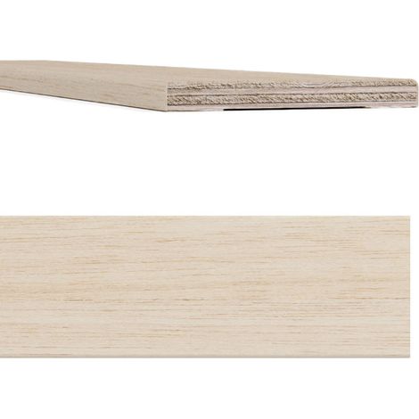 Coprifilo / Mostrina piatta impiallacciata lunghezza 70 x 10 x 2250 mm / Tanganika