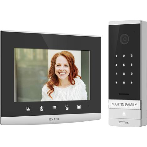 Extel - Verdrahtetes 7-Zoll-Bildtelefon mit integrierter Codetastatur - Connect (1/5)