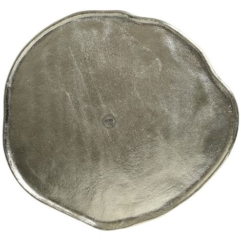 PIATTO IN ALLUMINIO FINITURA MATTA SILVER 40X36XH1