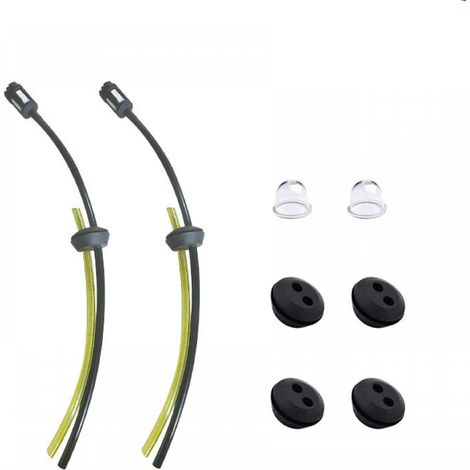 2 Stück Universal Benzinfilter Kit, Benzinschlauch Dichtung, Universal Kraftstoffleitung, Primer Bulb, Gummitülle Dichtung, für Freischneider, Trimmer, Mower, Heckenschere (1/5)