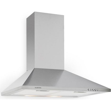 Klarstein – Hotte décorative 60cm 340m³/h – 3 vitesses d'extraction – Cheminée télescopique 400-800mm – Filtres à graisse en aluminium (1/5)