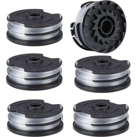 6pcs Bobine Fil Nylon pour Parkside LIDL Akku PRTA 20-Li C3 A1B2 PRT 550 A1 A3 PRT 300 A1 Pièces de Rechange Coupe Bordure (1/4)