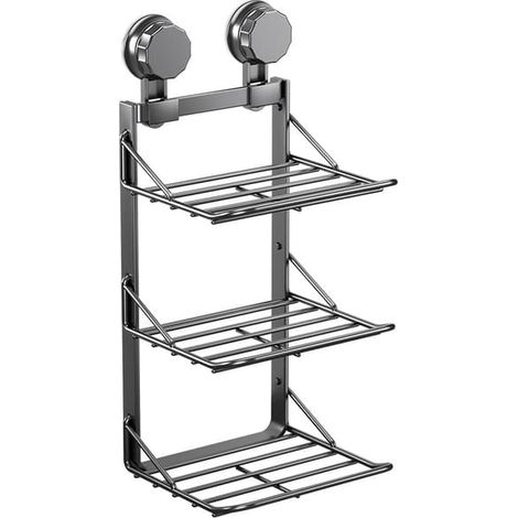 Grille de cuisson à ventouse, multicouche, sans perçage, grise (1/3)