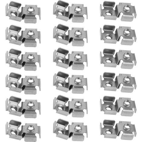 Inserts filetés pour tubes métalliques carrés, 50 en métal, de forme (1/5)