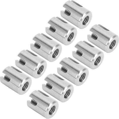 Lot de 10 colliers de serrage pour câbles croisés, en acier inoxydable, pour fixation de rambarde intérieure/extérieure, M10, 4 mm / 0,16 po (1/5)