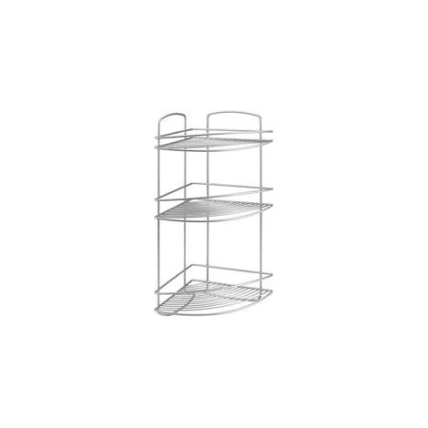 MENSOLA ANGOLARE A 3 PIANI SERIE ONDA  cm.22x22x53    METALTEX