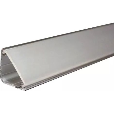 profilo per led in alluminio e pvc argento 2 mt
