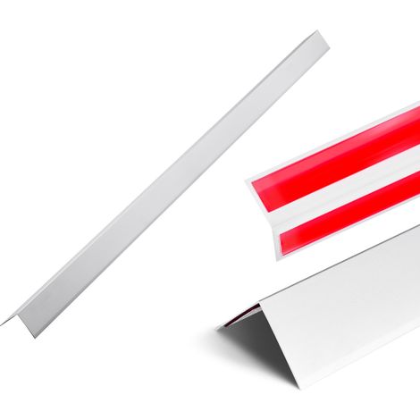 Cornière Protection d'Angle Murale en Alliage Aluminium 50 x 50 x 1217 mm Lot de 12 Angle 90° avec Ruban Adhésif, Protection Contre les Chocs pour Mur de Salon, Cuisine, Bureau, Espaces Publics (1/5)