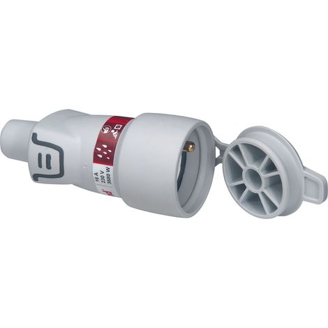 Legrand - Fiche femelle avec terre 16A plastique avec volet de protection Plexo IP44